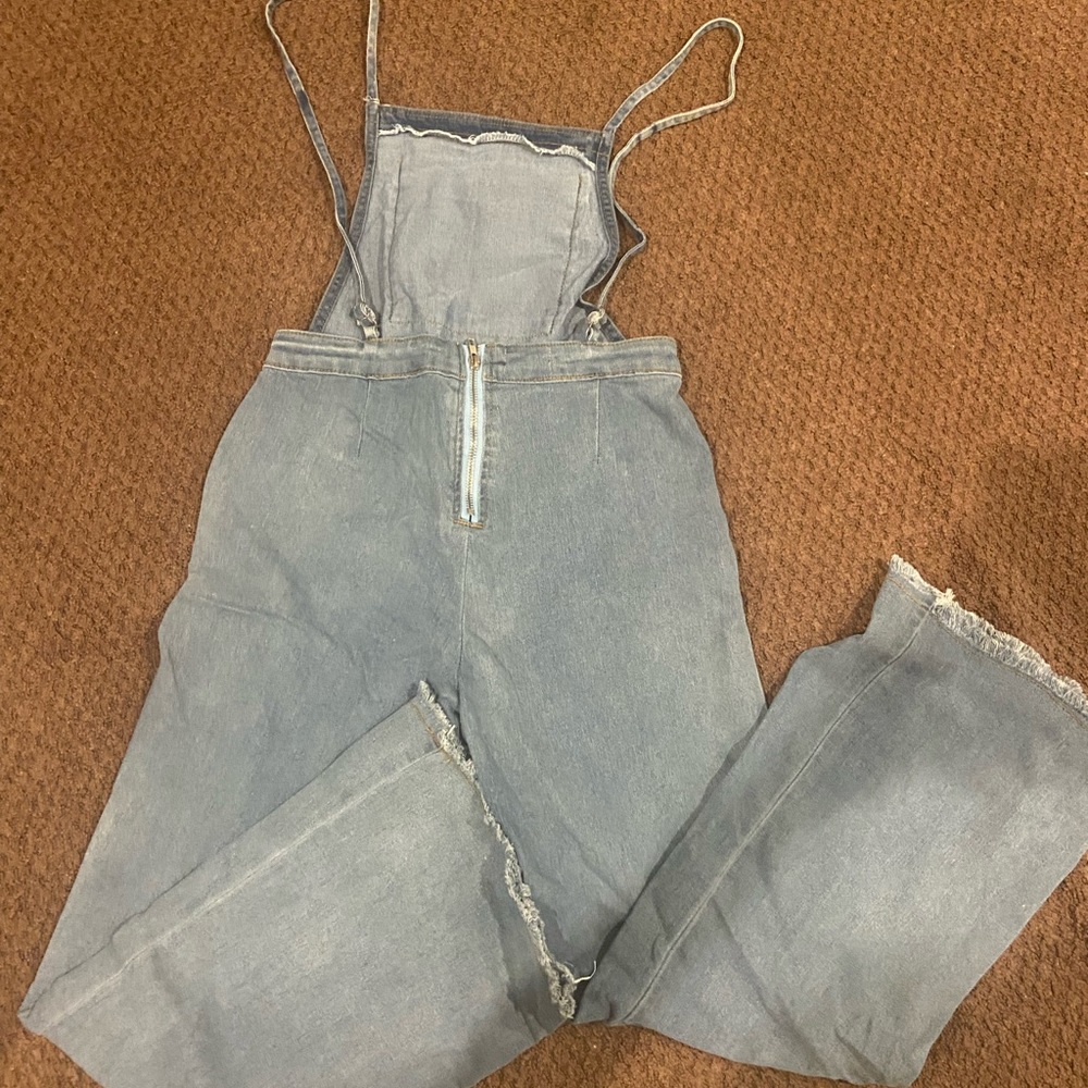 Free People backless overalls